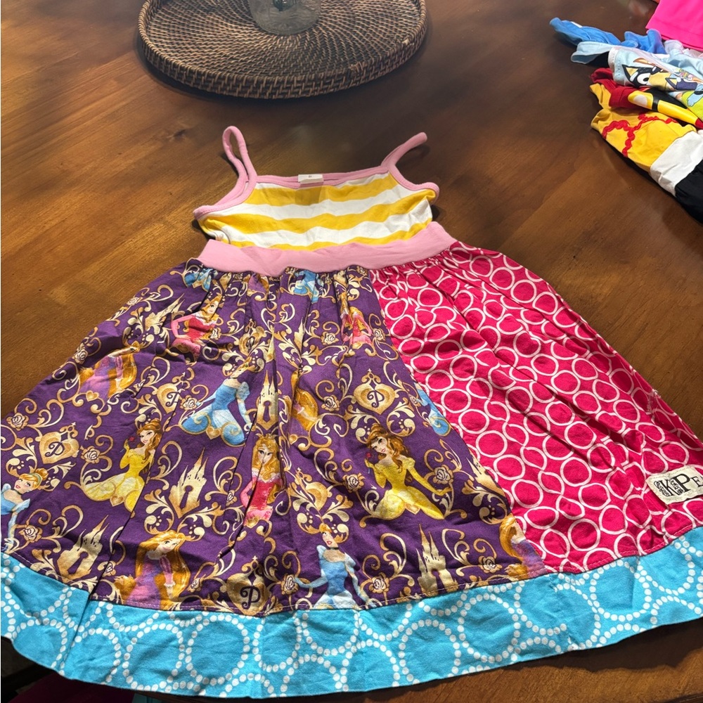 Colorful Kids Dress with Stripes and Patterns